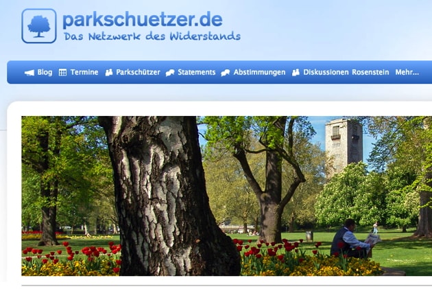 Website parkschuetzer.de (Screenshot)