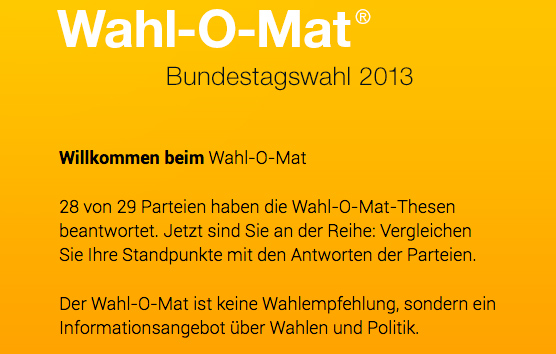 Screenshot des Wahl-O-Mats