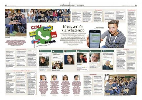 Pforzheimer Zeitung Aktion Whatsapp mit Schülern und Politikern
