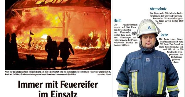 Was kostet die Ausrüstung eines Feuerwehrmannes? drehscheibe