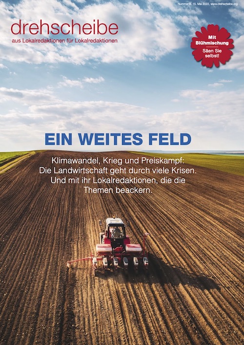 Die neue Ausgabe der drehscheibe befasst sich mit Landwirtschaft.