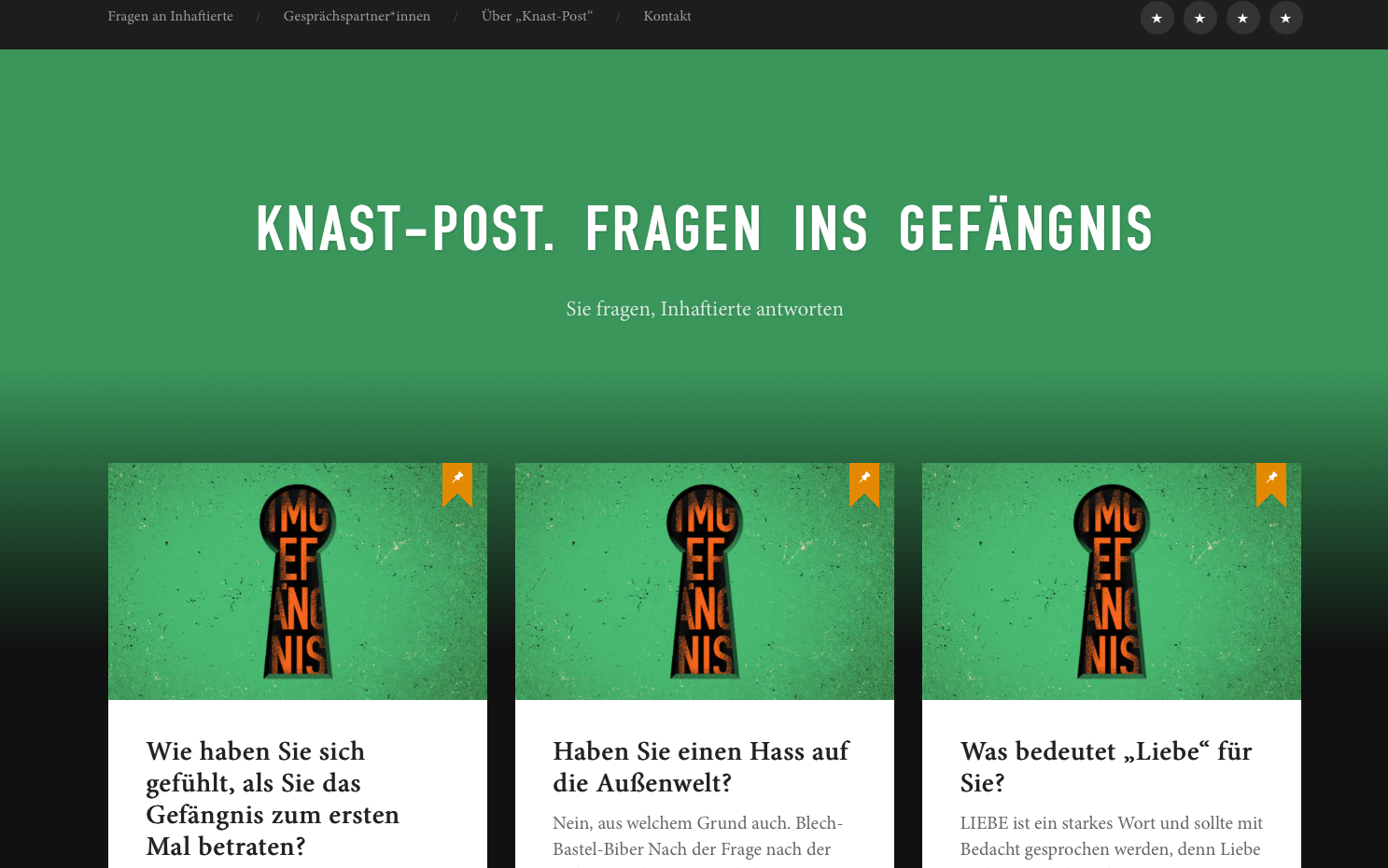 Mit Klick aufs Bild gelangen Sie zur Website des Projekts „Knast-Post“.