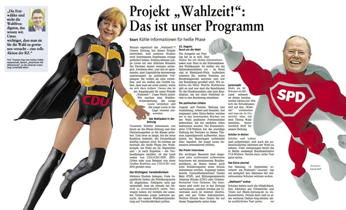 Rhein-Zeitung, Wahlzeit