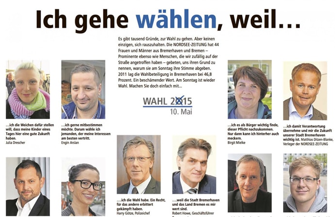 Nordsee-Zeitung, Wahlmotive