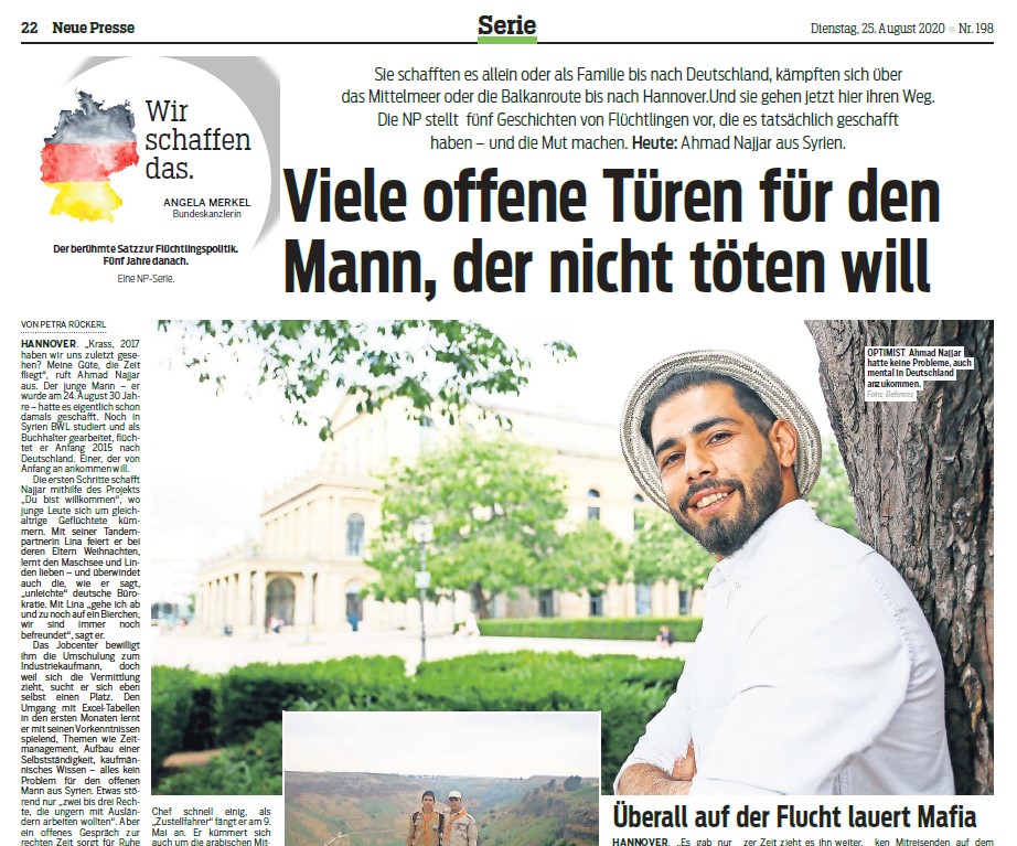 Screenshot der Neuen Presse.