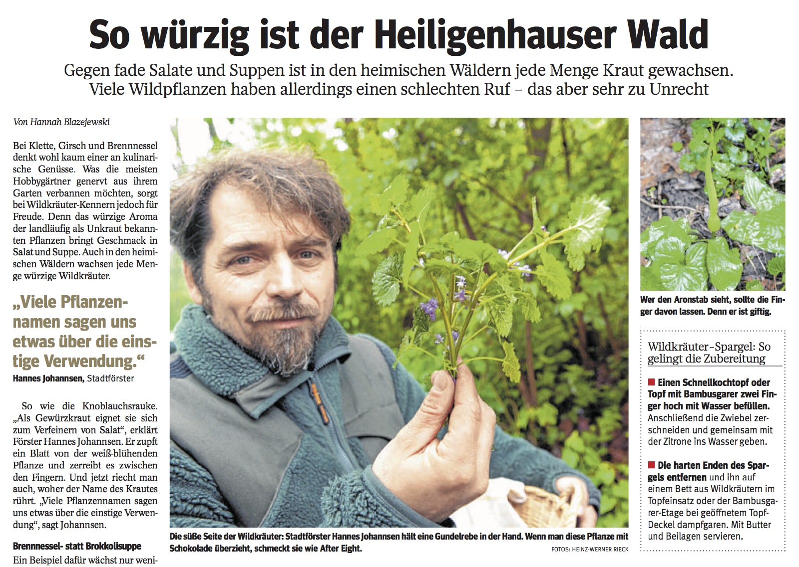 Screenshot der Westdeutschen Allgemeinen Zeitung