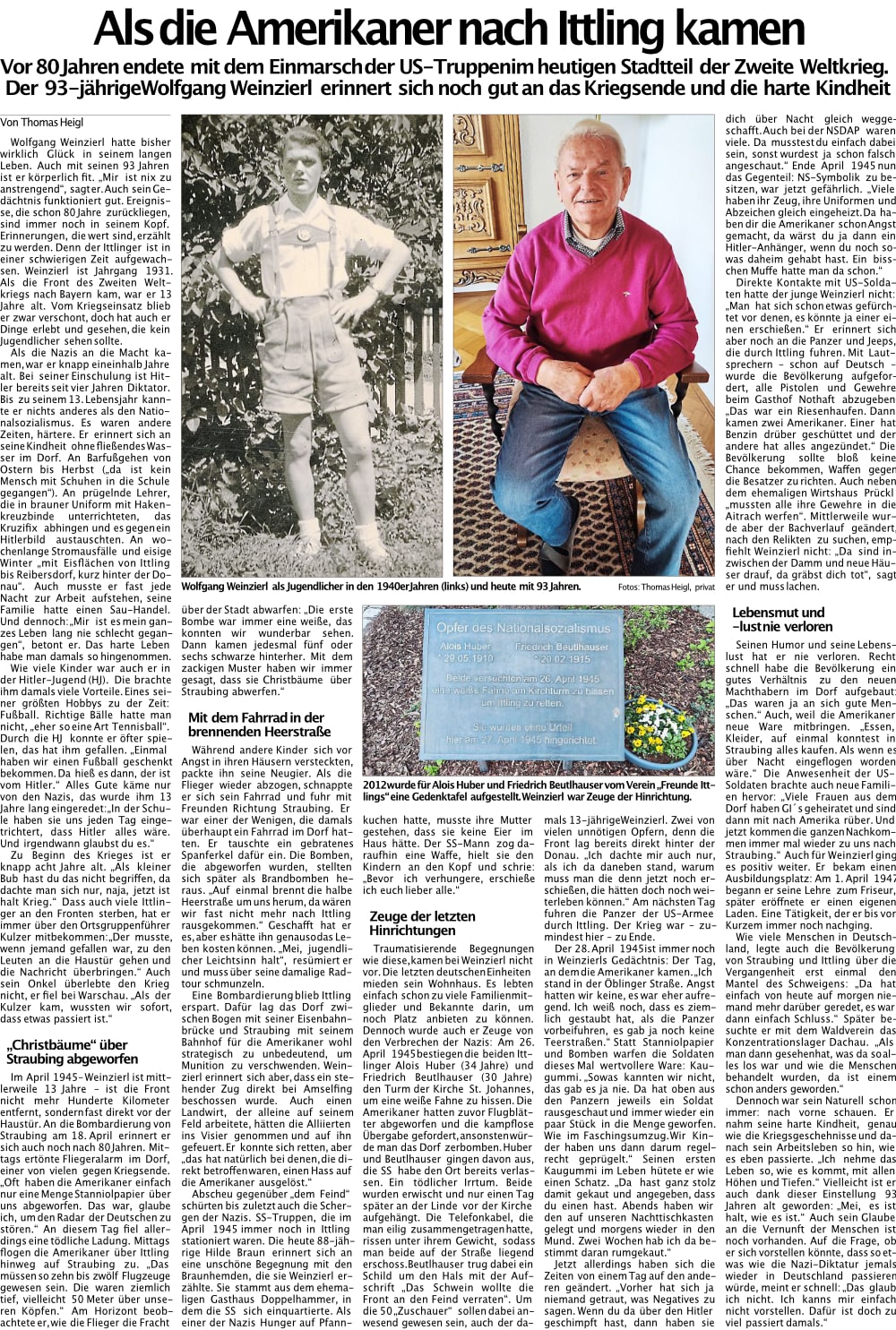 Per Klick auf das Bild öffnen Sie die PDF-Seite des Straubinger Tagblatts.