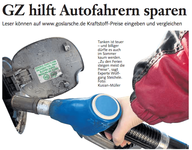 Ausschnitt aus der Goslarschen Zeitung