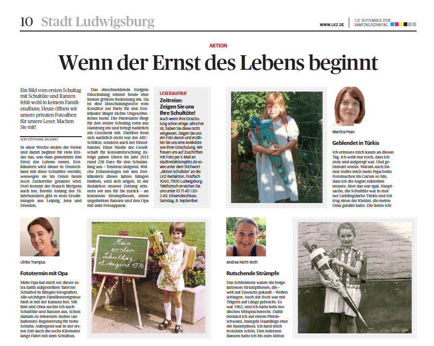 Screenshot der Ludwigsburger Kreiszeitung.