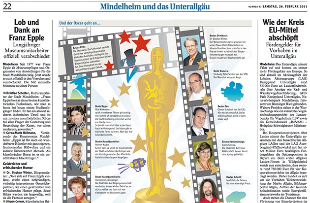 Ausschnitt der Mindelheimer Zeitung