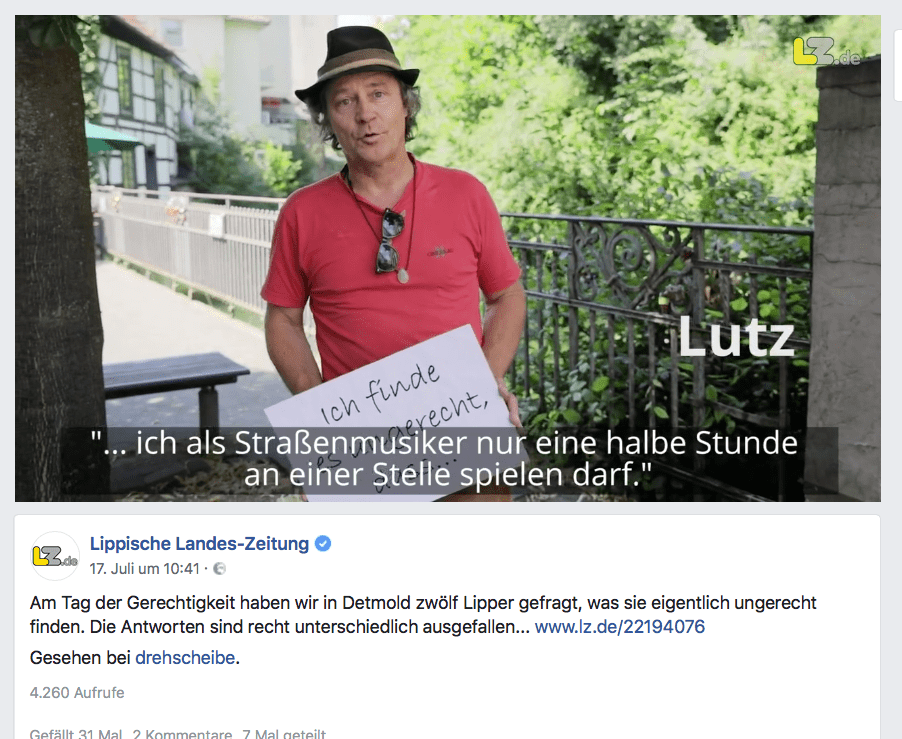 In einem Video der Lippischen Landes-Zeitung kommen einige Bürger zu Wort.