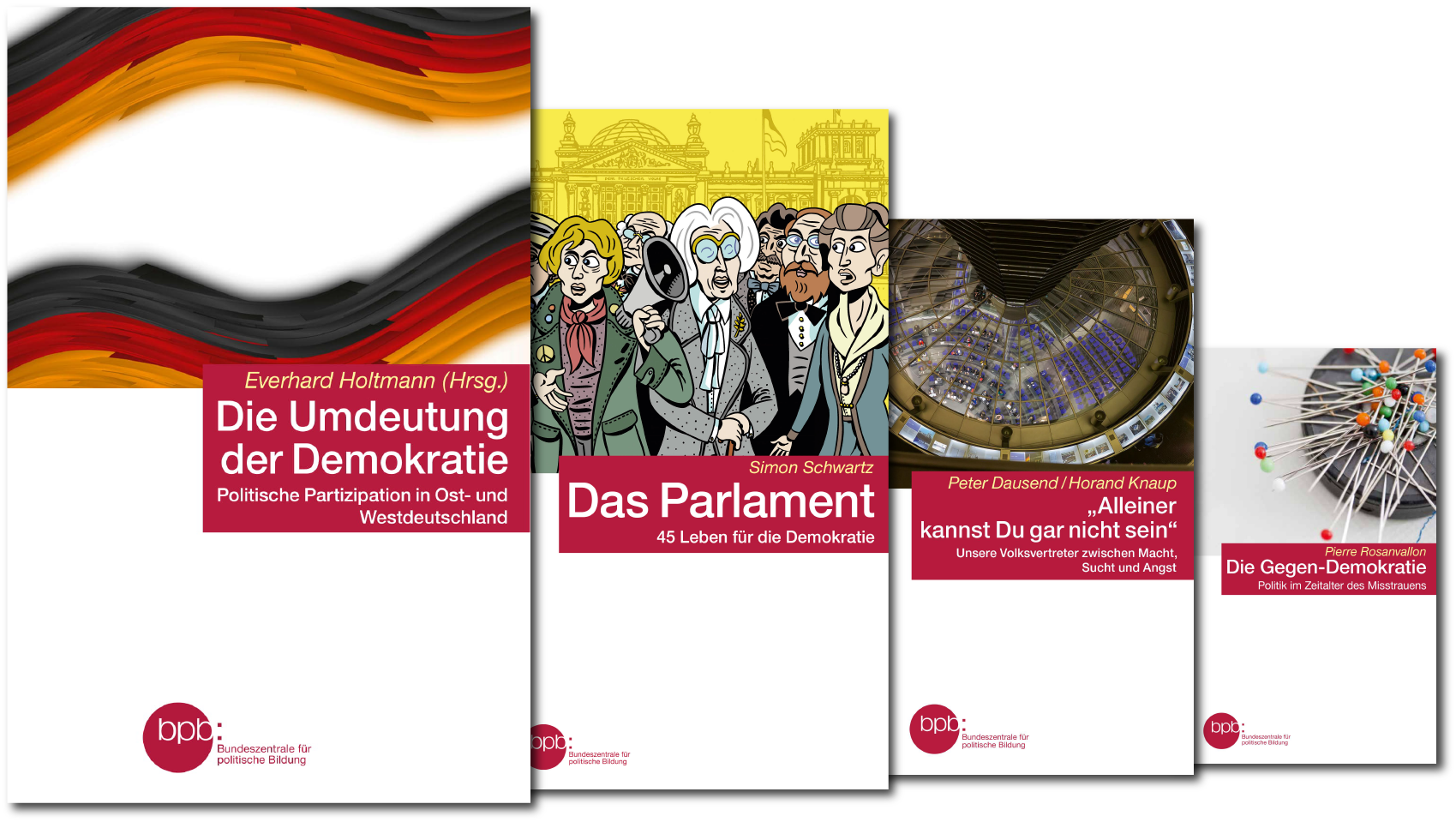 Cover verschiedener bpb-Publikationen.