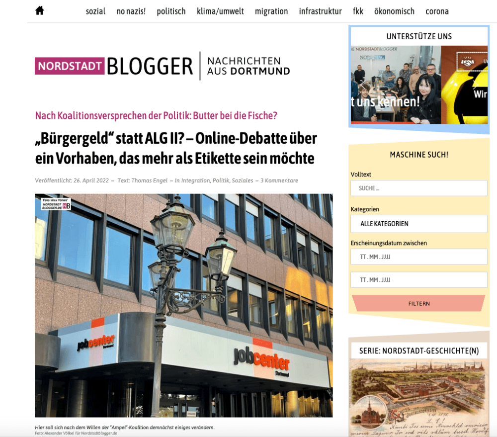 Screenshot vom Nordstadtblogger