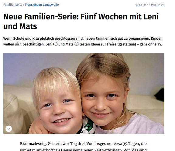 Die Peiner Allgemeine Zeitung gibt Tipps für Kinder und Eltern.