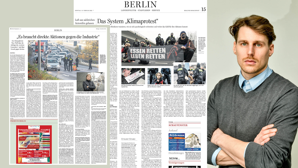 Julian Würzer ist Reporter der Berliner Morgenpost und widmet sich schwerpunktmäßig dem Thema Protest. (Foto/PDF: Berliner Morgenpost)