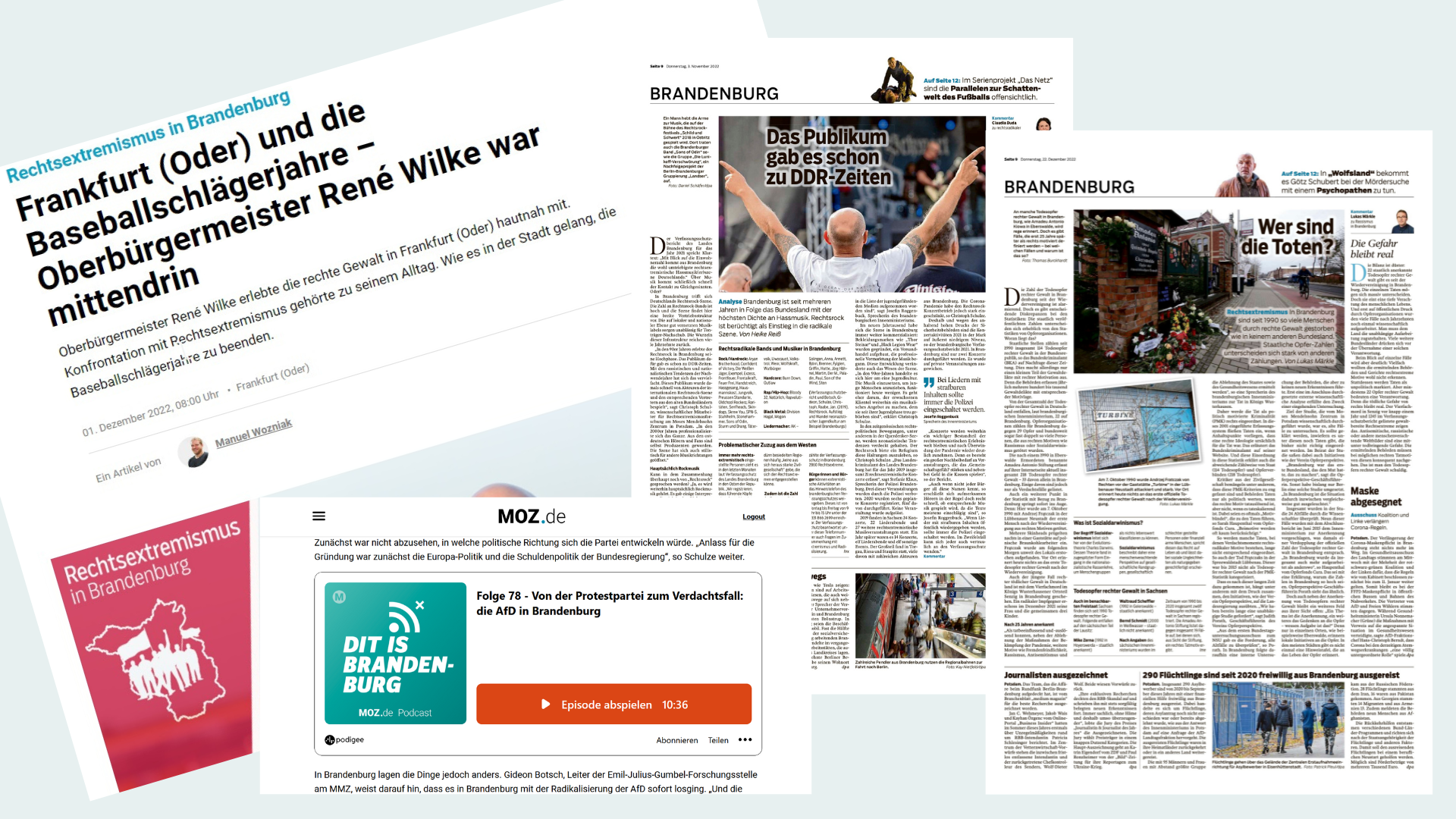 Im Jahres-Volo-Projekt ging es bei der MOZ um Rechtsextremismus. (Screenshots/PDF: MOZ)