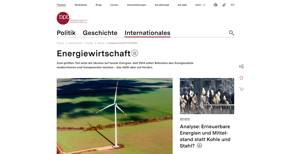 Screenshot von bpb.de