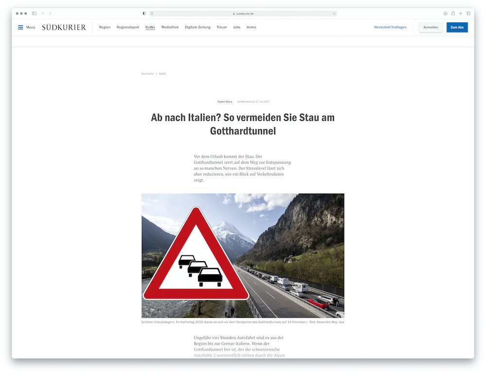 Mit Klick aufs Bild gelangen Sie zur Seite des Südkuriers.