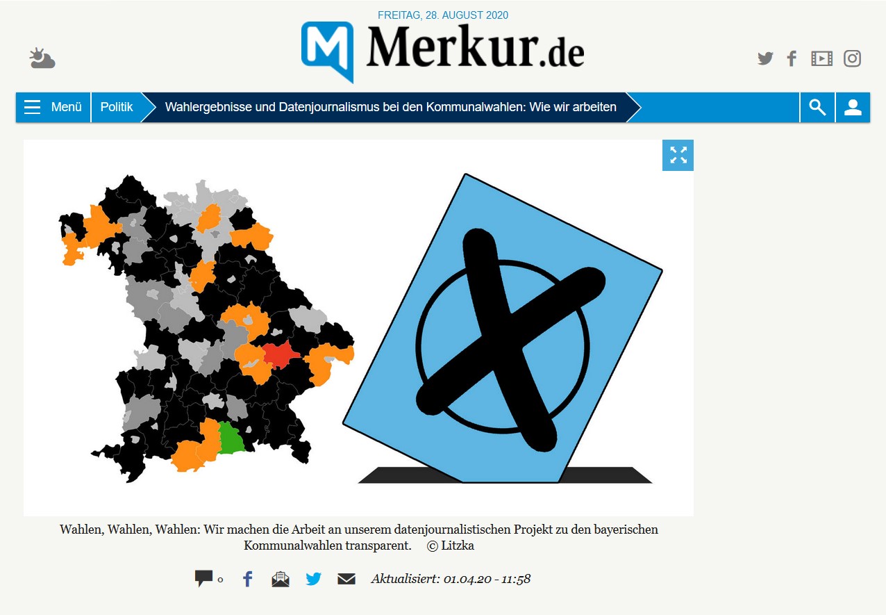 Screenshot von www.merkur.de