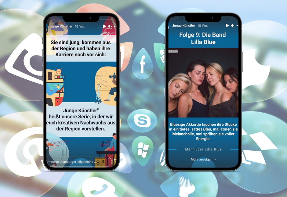 Junge Künstlerinnen und Künstler antworten per Video auf Fragen der Augsburger Allgemeinen. (Screenshot @augusburger_allgemeine)