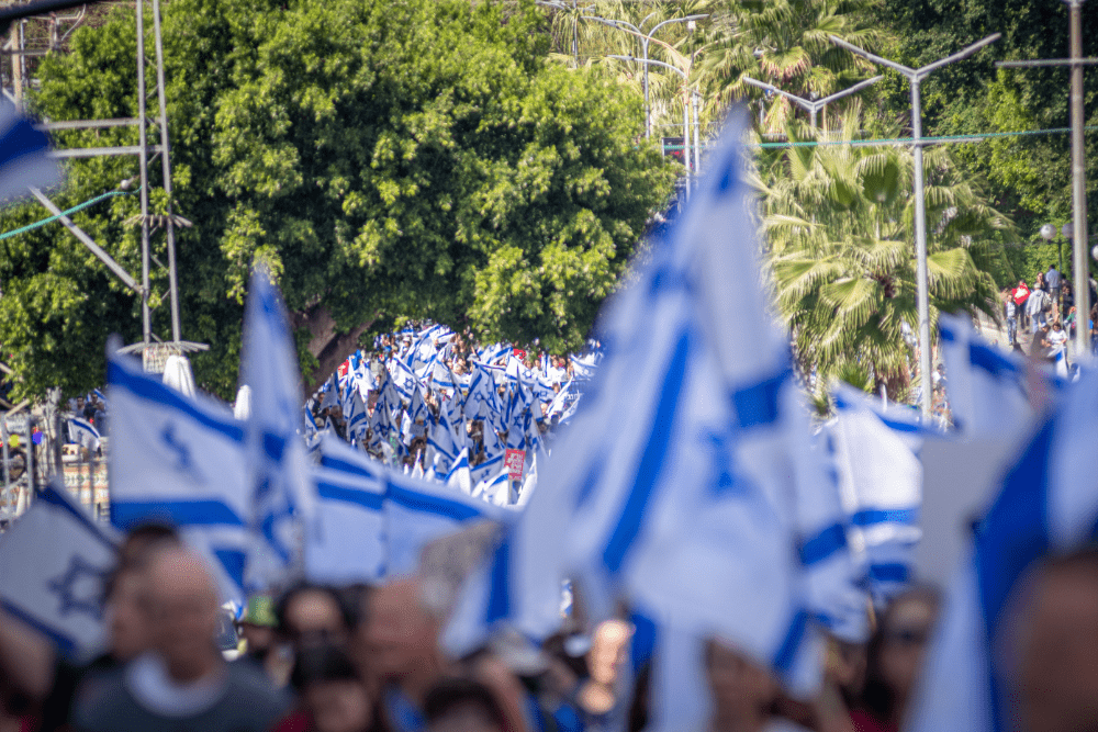 Proteste gegen die Justizreform in der Stadt Rehovot (Foto: AdobeStock/Oren)