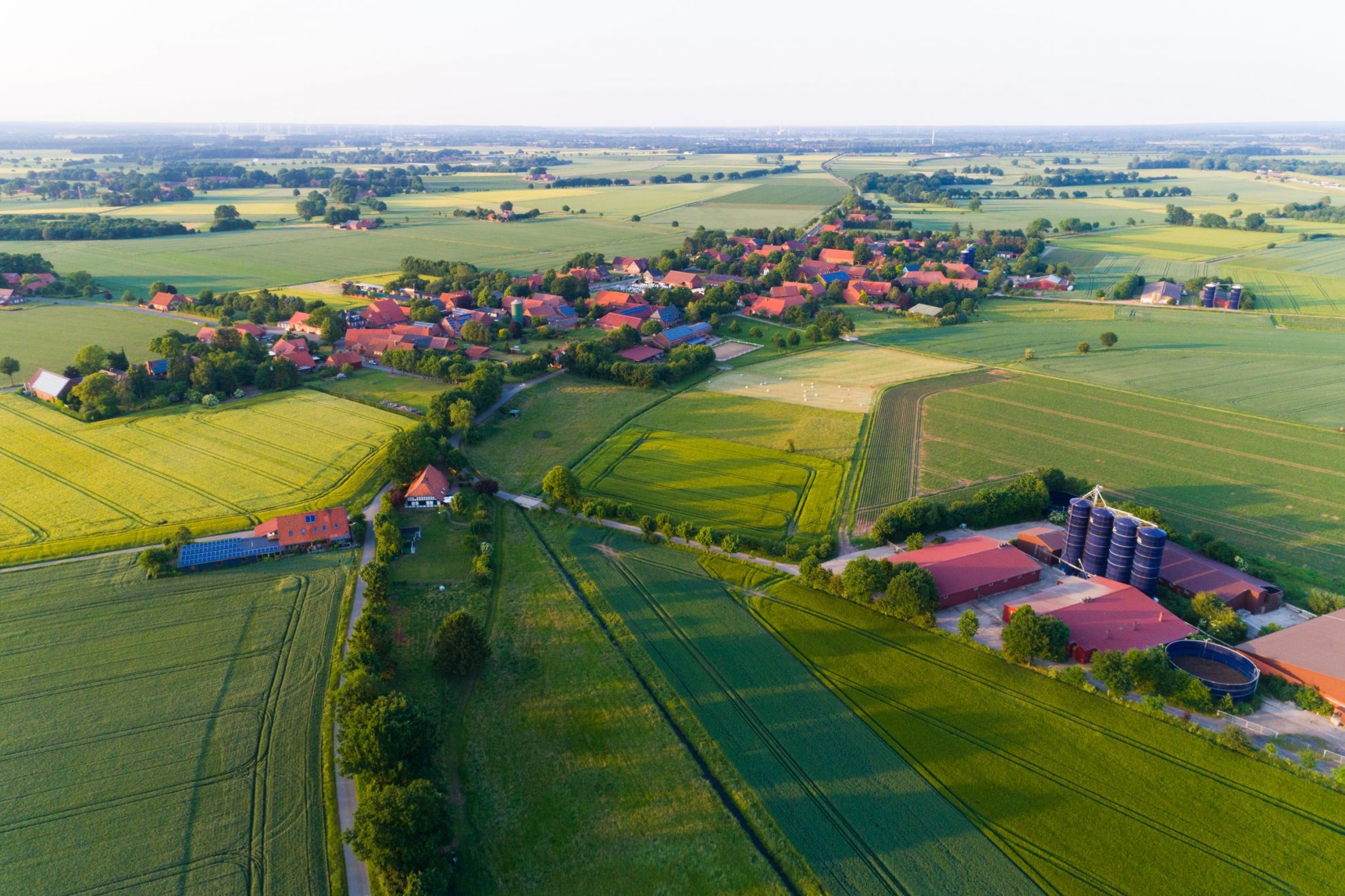 Ein Dorf in Deutschland.