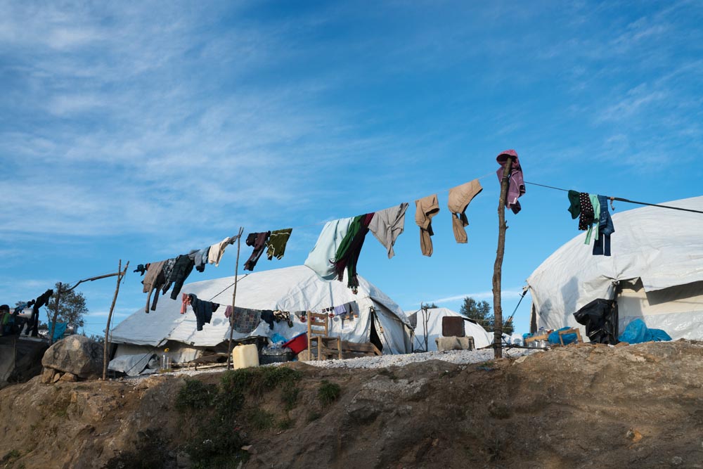 Aufnahme aus dem Flüchtlingslager Moria vor dem Brand. (Foto: AdobeStock/transfers-film)