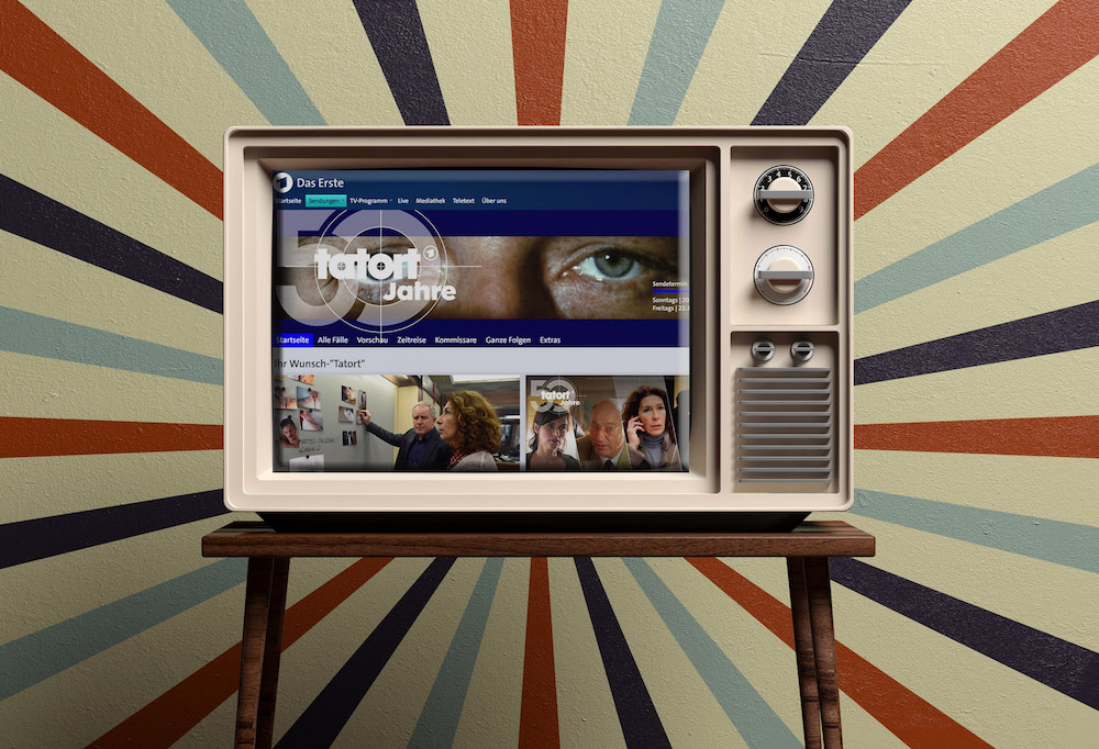 Der Tatort wird 50. (Symbolfoto: AdobeStock/Rawf8 und Screenshot)