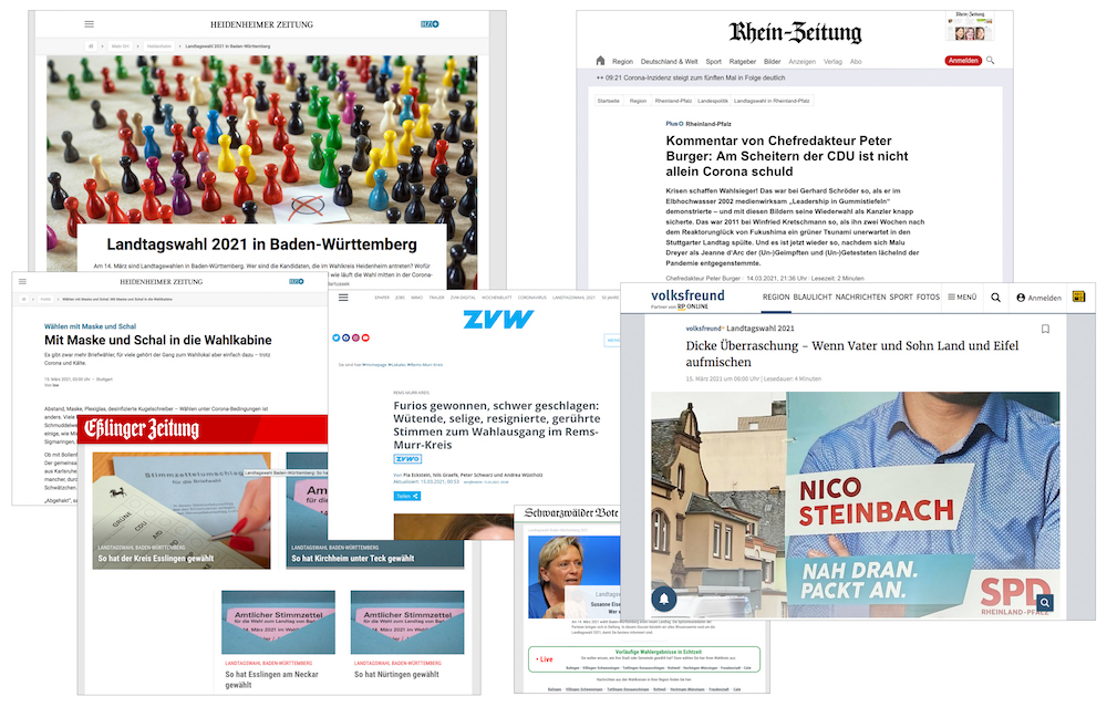 In Baden-Württemberg und Rheinland-Pfalz fanden am Sonntag Landtagswahlen statt.