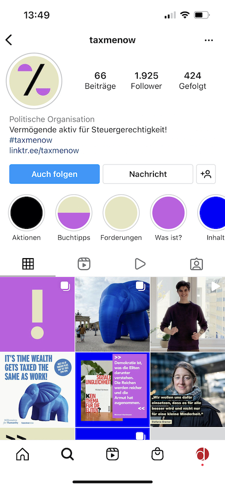 Screenshot/Instagram: @taxmenow