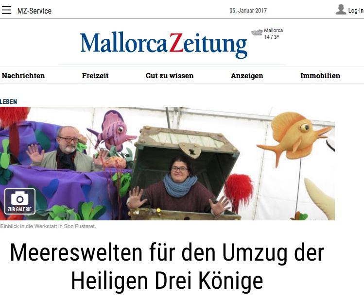 Screenshot der Mallorca Zeitung