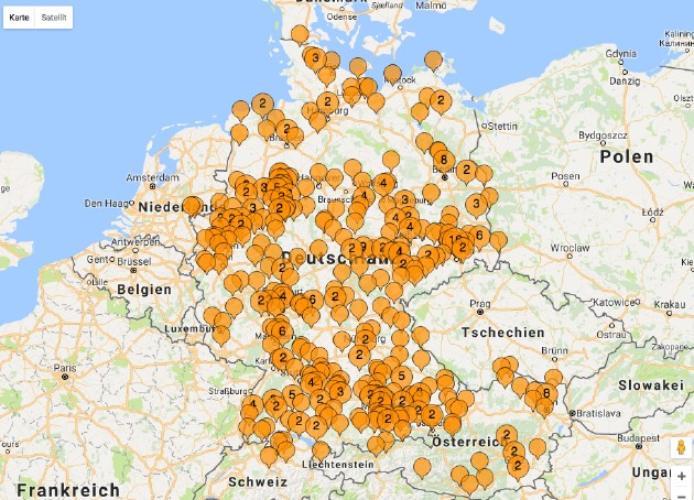 Screenshot der Hoaxmap