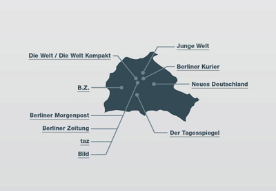 Karte des Lokaljournalismus in Berlin