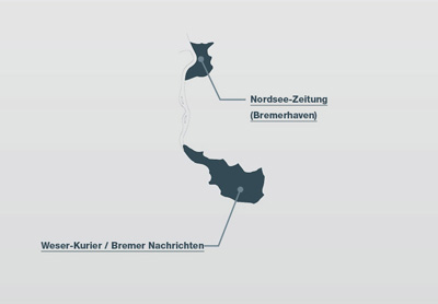 Karte des Lokaljournalismus in Bremen