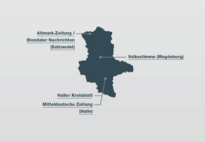 Karte des Lokaljournalismus in Sachsen-Anhalt