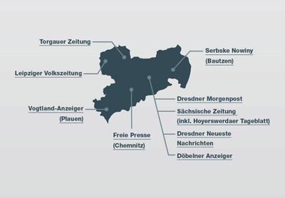 Karte des Lokaljournalismus in Sachsen